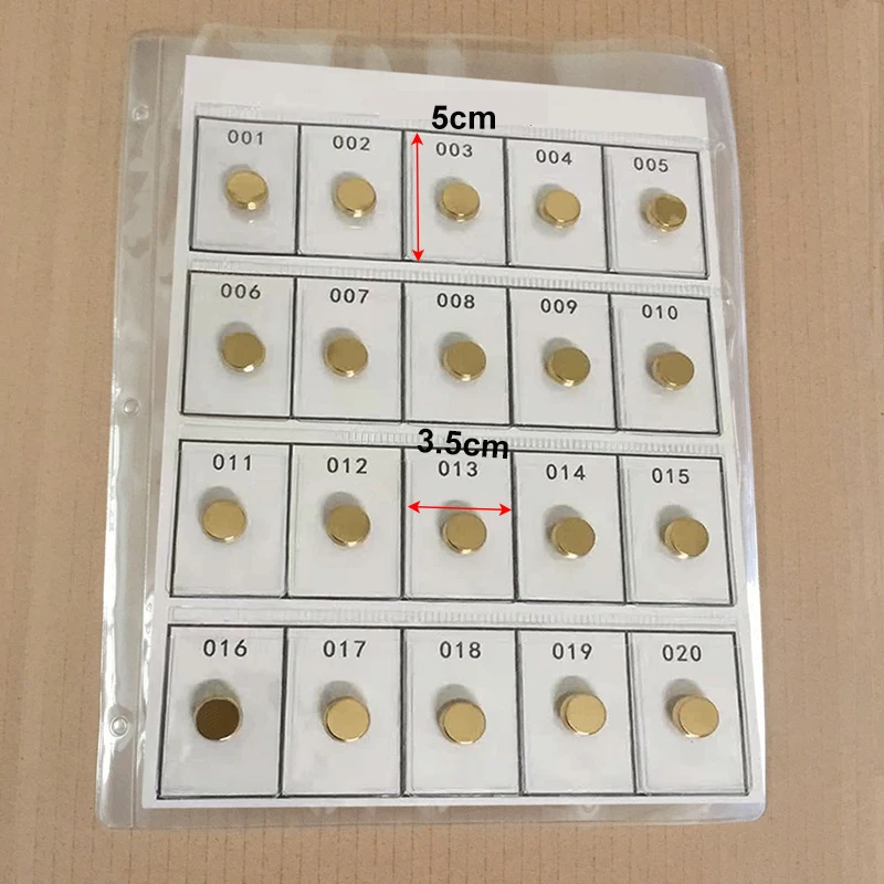 3 шт. кнопки для образцов книг карманы страниц прозрачная фурнитура образцы лист