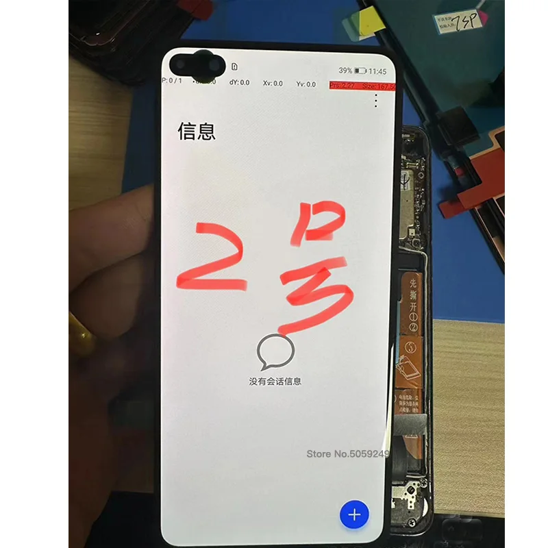 Оригинальный сенсорный ЖК-экран в сборе с маленькой точкой для Huawei P40 дигитайзер
