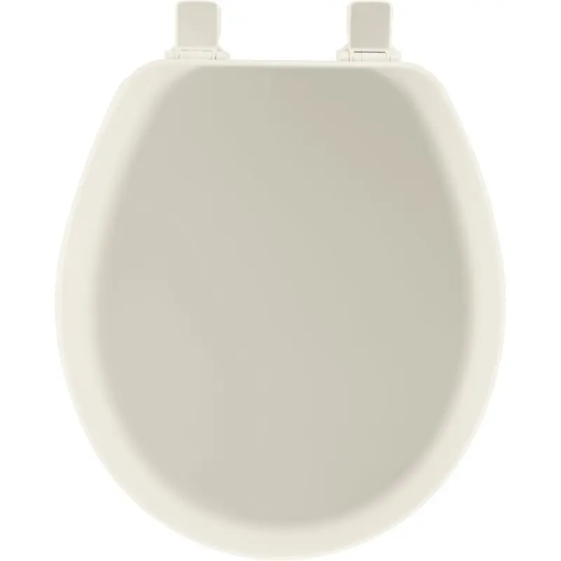 

off Round Enameled Wood Toilet in Biscuit with -TITE