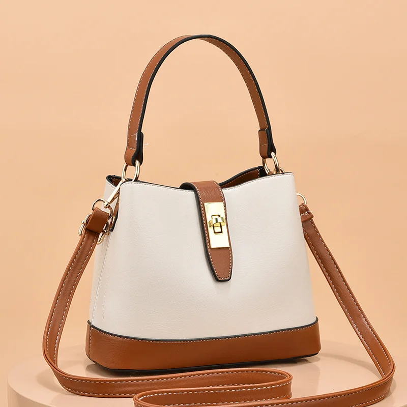 

【 Boutique Women's Bag 】 Woman Carrying Bucket Bag 2022 New Texture Niche Large Capacity One-shoulder Crossbody Bag Woman