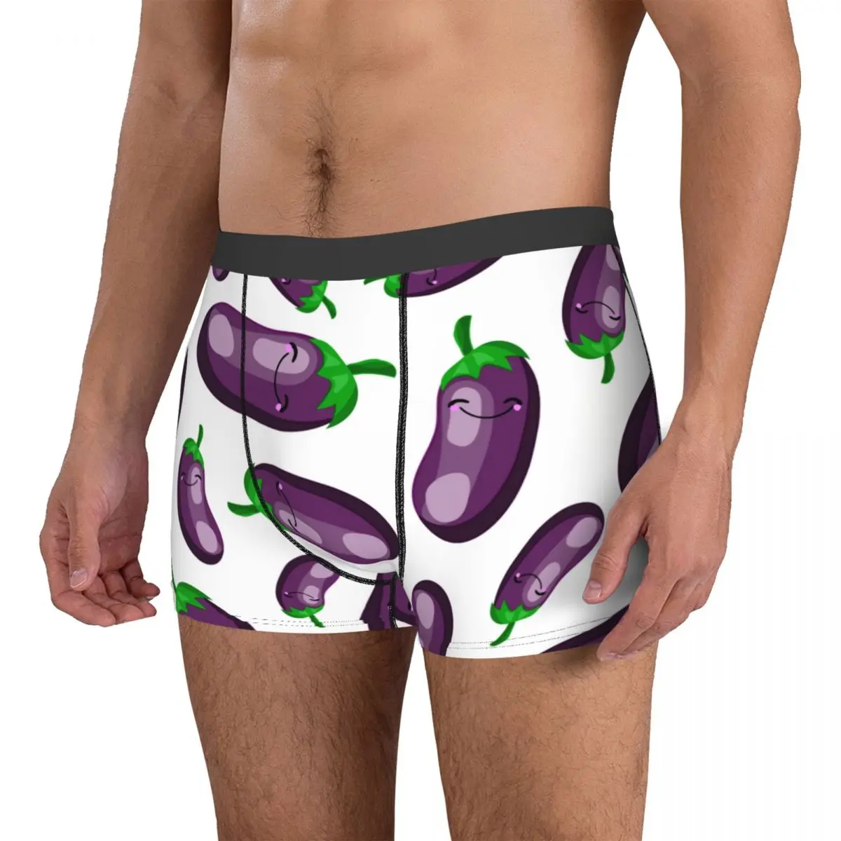Мужское нижнее белье с баклажанами модные боксеры шорты трусы Мужские дышащие