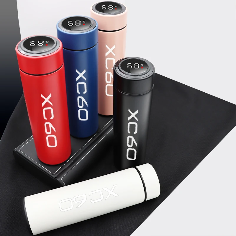 

500ml Cup For Volvo XC60 Car Intelligent Digital Thermos Water Touch Display Temperature Stainless Steel Creative Coffee Gifts