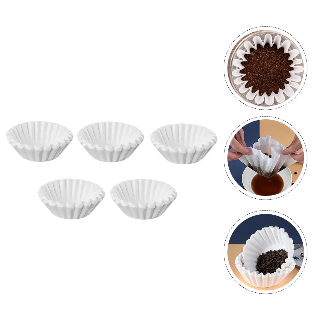 

100pcs Filter Papers Unique Durable Fine Coffee Paper Filters Paper Filter Bowl Coffee Tea Filter