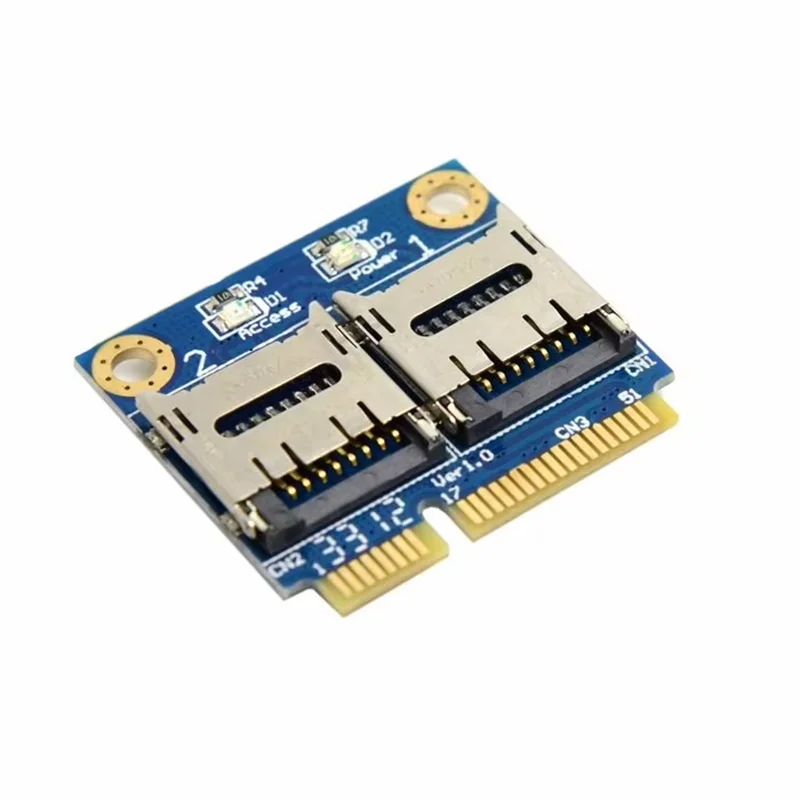 Двойная карта TF Micro SD для Mini pcie pci express pci-express PCI-E Express с полукронштейном адаптер