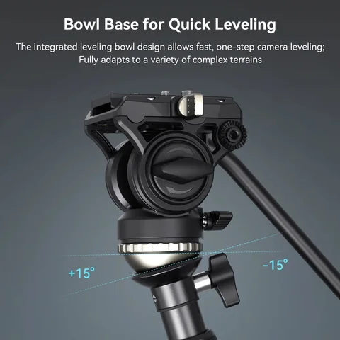 SmallRig CT-210 Профессиональный комплект штатива для видеокамеры Монопод с выравнивающим основанием Жидкостная головка для видеокамеры DSLR