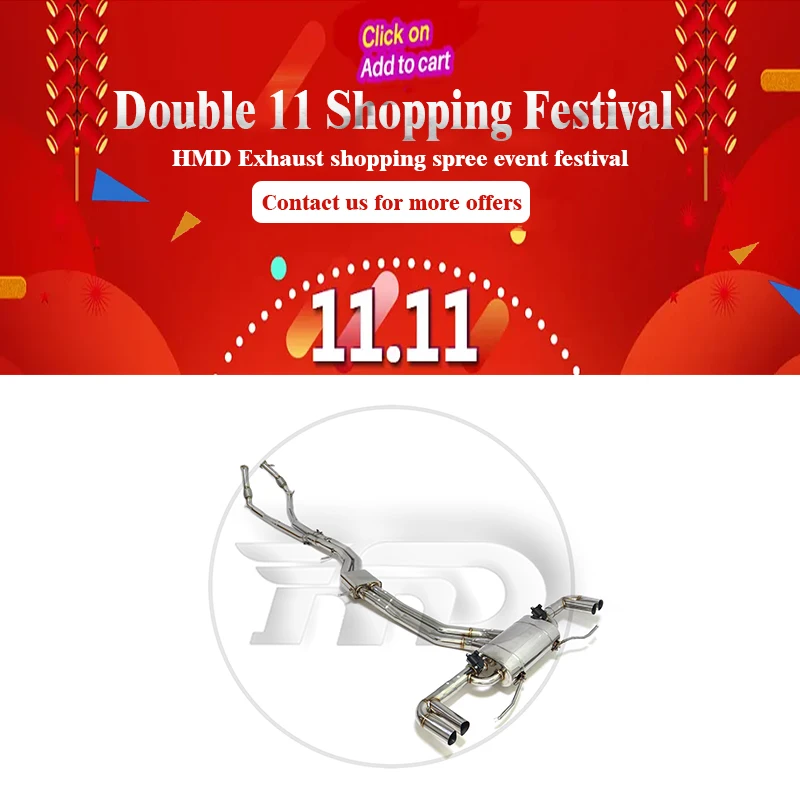 

HMD Stainless Steel Exhaust System Performance Catback With Middle Pipe For Audi Q8 2019-2023 3.0T Electronic Valve Muffler