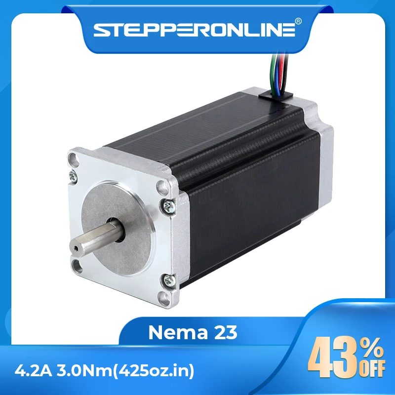 

Шаговый двигатель STEPPERONLINE Nema 23 3 Нм 4,2 А
