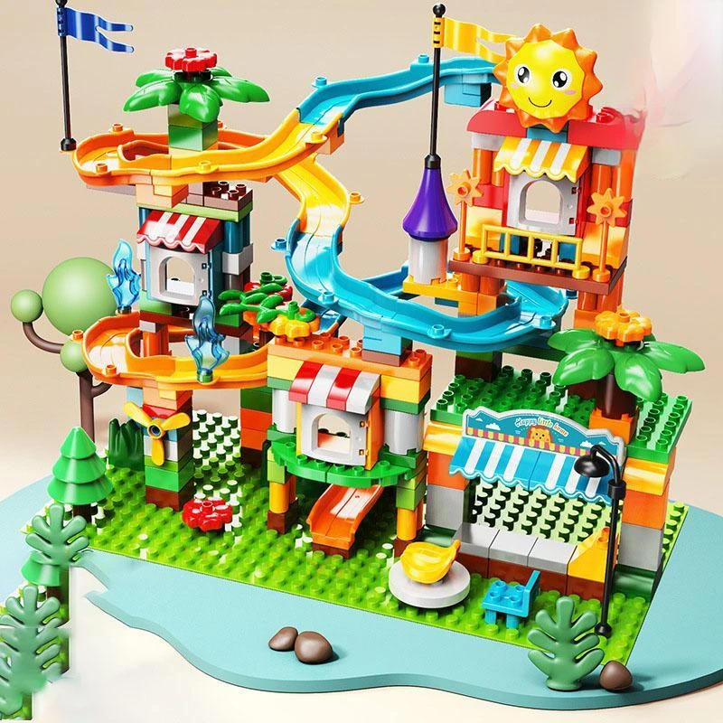 

Compatible With Slideway Large Particle Building Blocks Children's Assembled Educational Diy Toys For Early Education