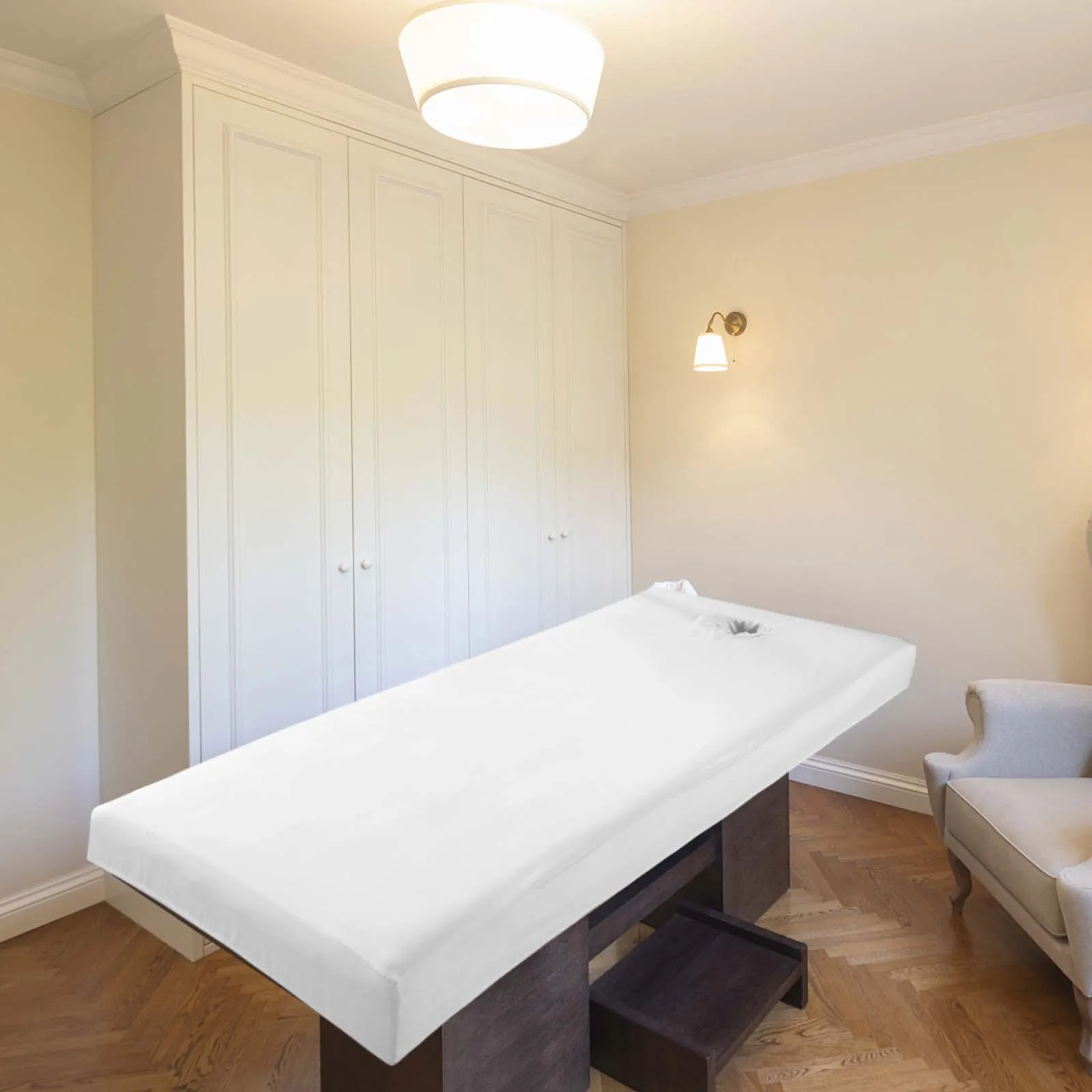 

Massage Bed Sheet Cotton Massage Spa Couch Cover Washable Bed Sheet With Face Hole Professional Soft Bed Sheets 70x190cm