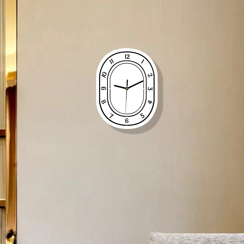 Акриловые овальные настенные часы современные минималистичные украшения