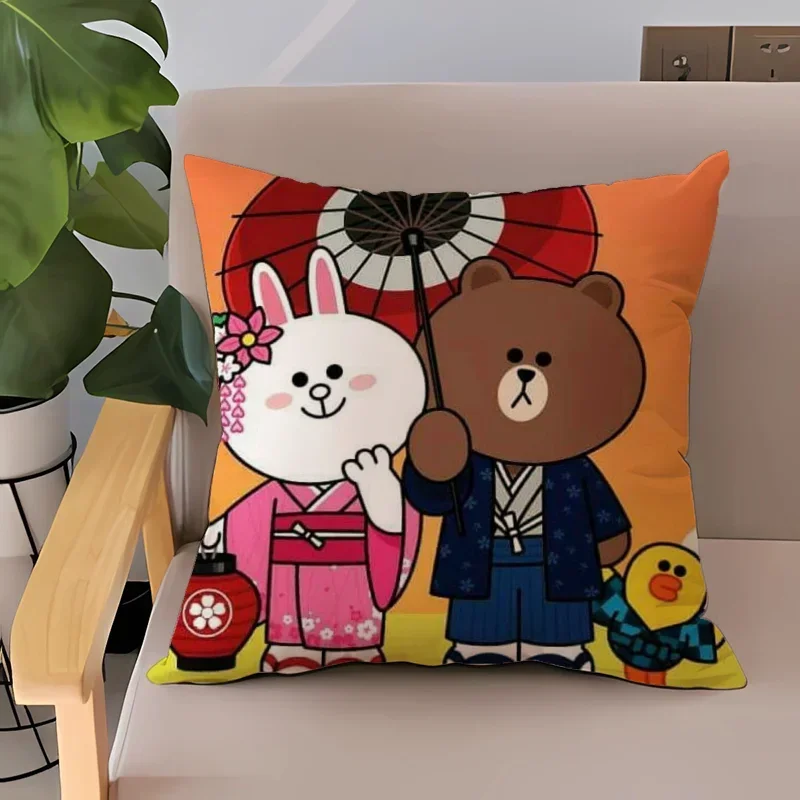Декоративные Чехлы Для Подушек Brown Bear &amp Conys — Квадратные Наволочки Из Плюшевой