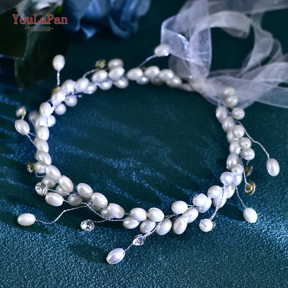 Элегантная Жемчужная Повязка для волос YouLaPan серебряного цвета свадебные