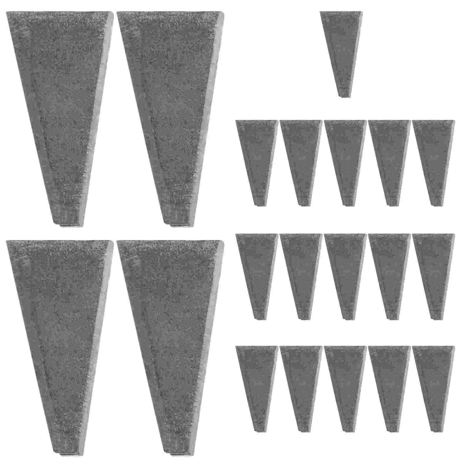 

20 Pcs Triangle Wedge Outdoor Sturdy Metal Home Carbon Steel Accessories Hammer Wooden Handle Wedges