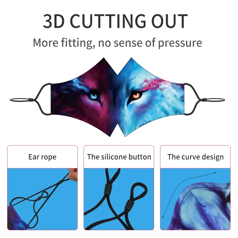 Хлопковая ветрозащитная и теплая маска с принтом холодная защита PM2.5 лист