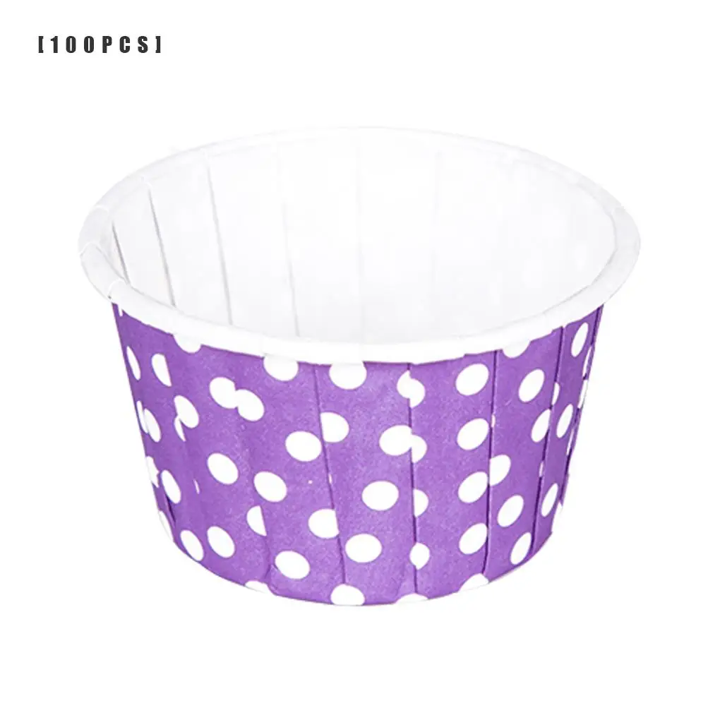 

100pcs Cakecups High Temperature Resistance Baking Cups Waterproof Disposable Cake Molds Coated Paper Cakecups
