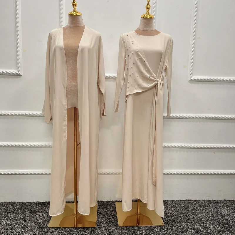 

Musulmán Conjuntos Modest Clothing Abaya Muslim Fashion Middle Dubai Solid Color Two Piece Suit Turkey Malaysia Muslim Sets 2022