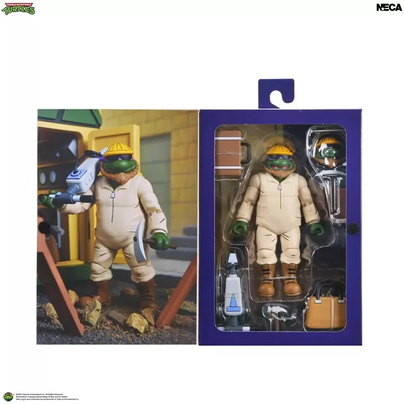 Фото Коллекционная подвижная фигурка Neca Teenage Mutant Ninja Turtles 1987 года, Ледерхед, 7 дюймов, с невидимой головой, для взрослых №2