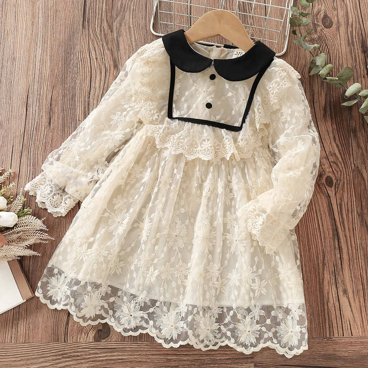 

Baby Kids Dresses for Girls Clothing Spring Autumn Lace Elegant Costume Princess Party Dresses Children Vestidos 2 3 4 6 8 Years