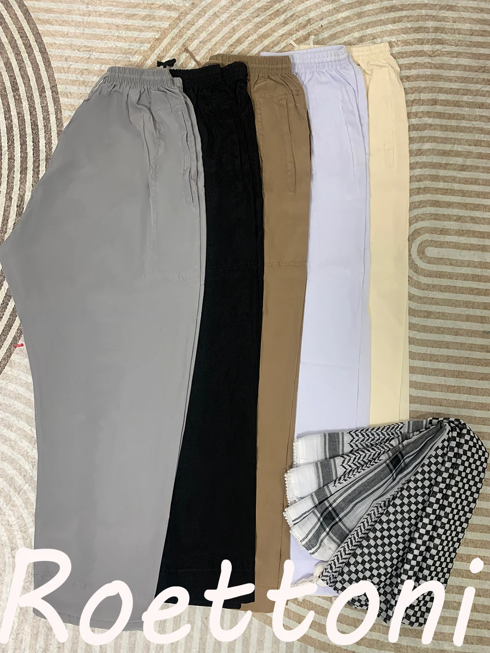 Arab Trousers 5 Colors 5 Size Finest High Quality Muslim Men's Afghan Baggy Pants Pyjamas Sleeping &Under Robe Pajama Bottoms