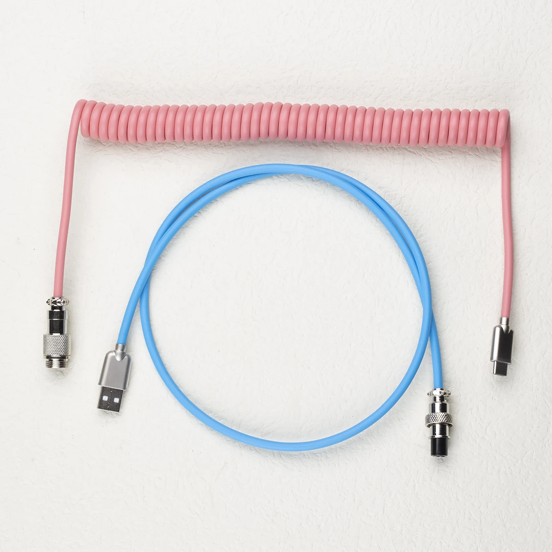 

Тип C USB механическая клавиатура спиральный кабель провод для настольного компьютера авиационный разъем штепсельный пружинный кабель