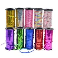 5mm width balloon ribbons plastic foil laser ribbon for party decoration birthday wedding gift packing accessories