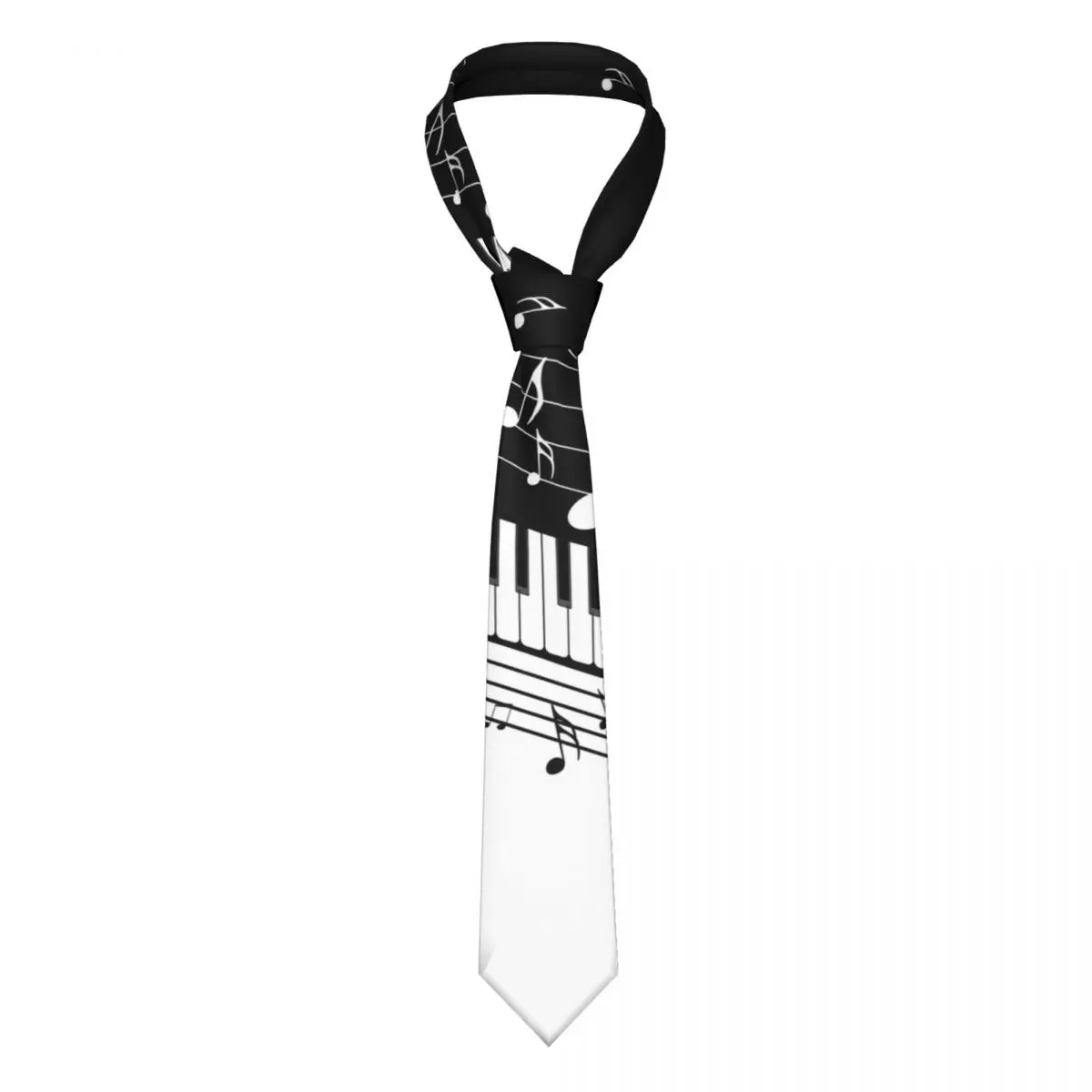 

Tie For Men Formal Skinny Neckties Classic Men's Abstract Piano Keys With Musical Notes Wedding Tie Gentleman Narrow
