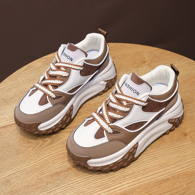 Массивные кроссовки повседневная обувь с вулканизированной подошвой женские