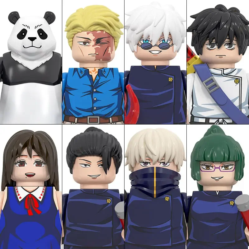 Фото Конструктор Jujutsu Kaisen, 48 деталей, мини-фигурки Годжо Сатору, Итадори Юдзи, Рёмен, рождественский подарок для детей, аксессуары №5