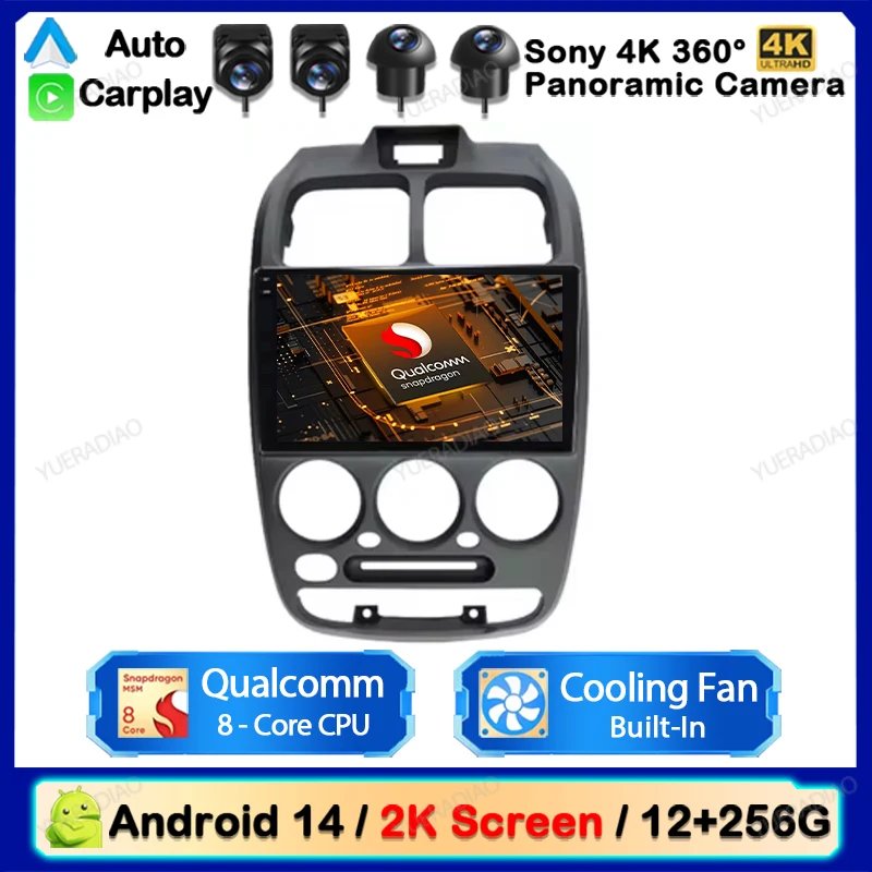 Автомобильный радиоприемник Android 14 для Hyundai Verna Accent II 2 1999 - 2012 Carplay автомобильный