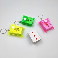 ins net red creative cute mini poker keychain pendant paper bag pendant craft small gift