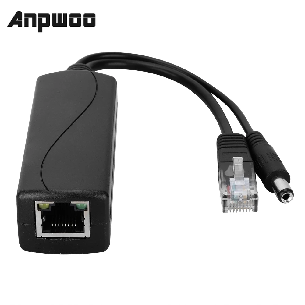 

ANPWOO 48V to 12V POE Connectors Adapter Cable Splitter Injector Power Supply for Huawei for Hikvision 2019 New