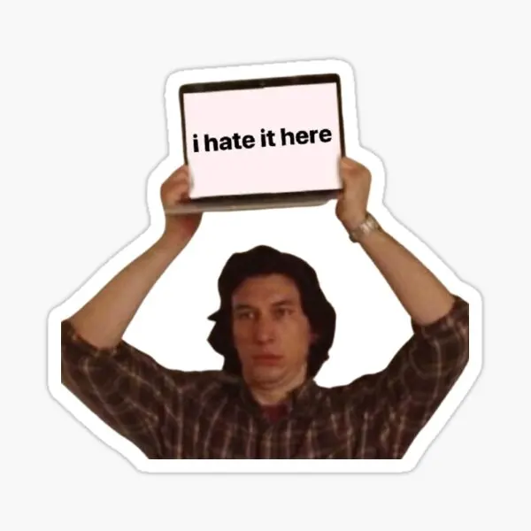 

Наклейки «Adam Driver I Hate It Here» 5 шт.