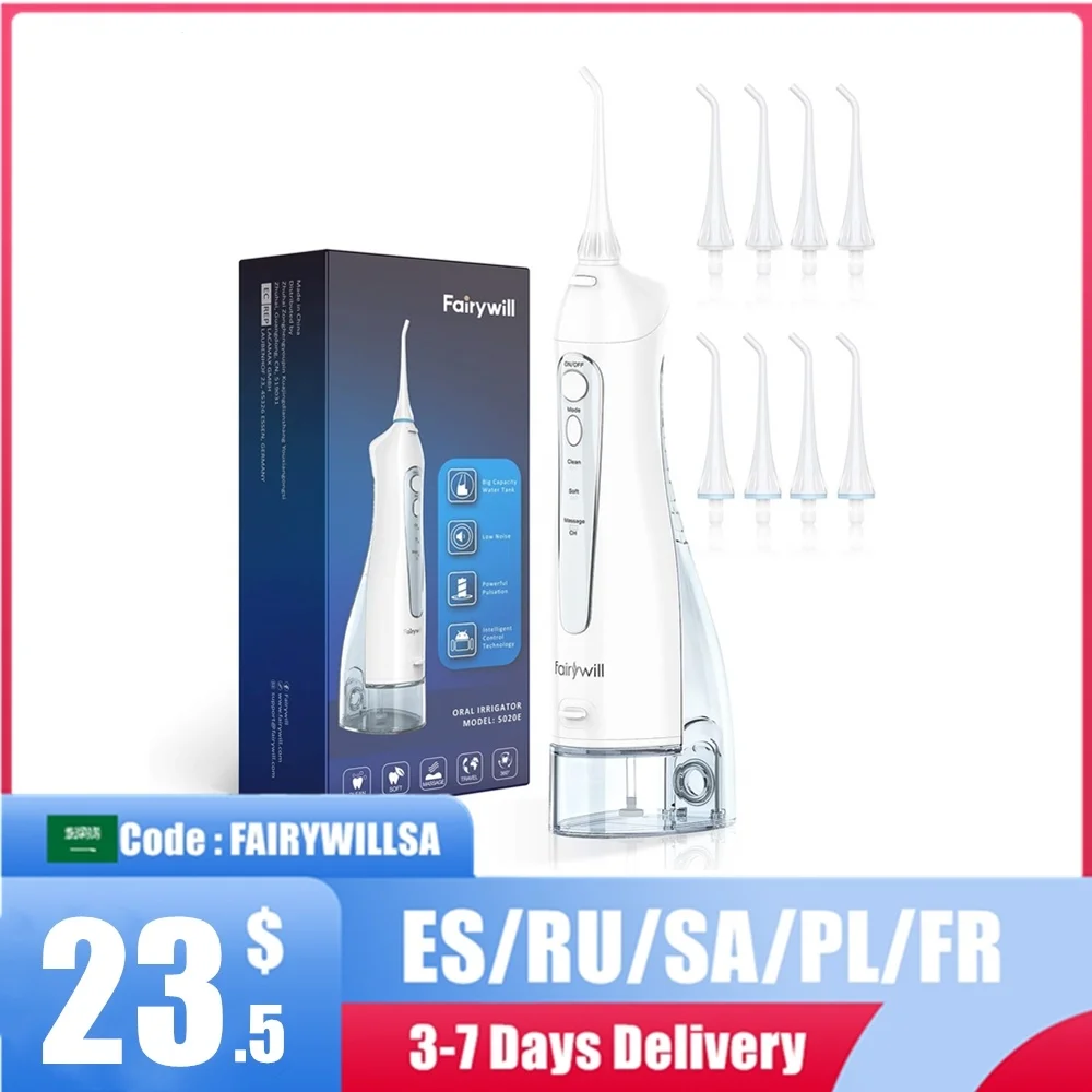 

Electric Sonic Toothbrush & Water Flosser USB Charge Waterproof 5 Modes 3 Brush Heads Toothbrushes Teeth Cleaner