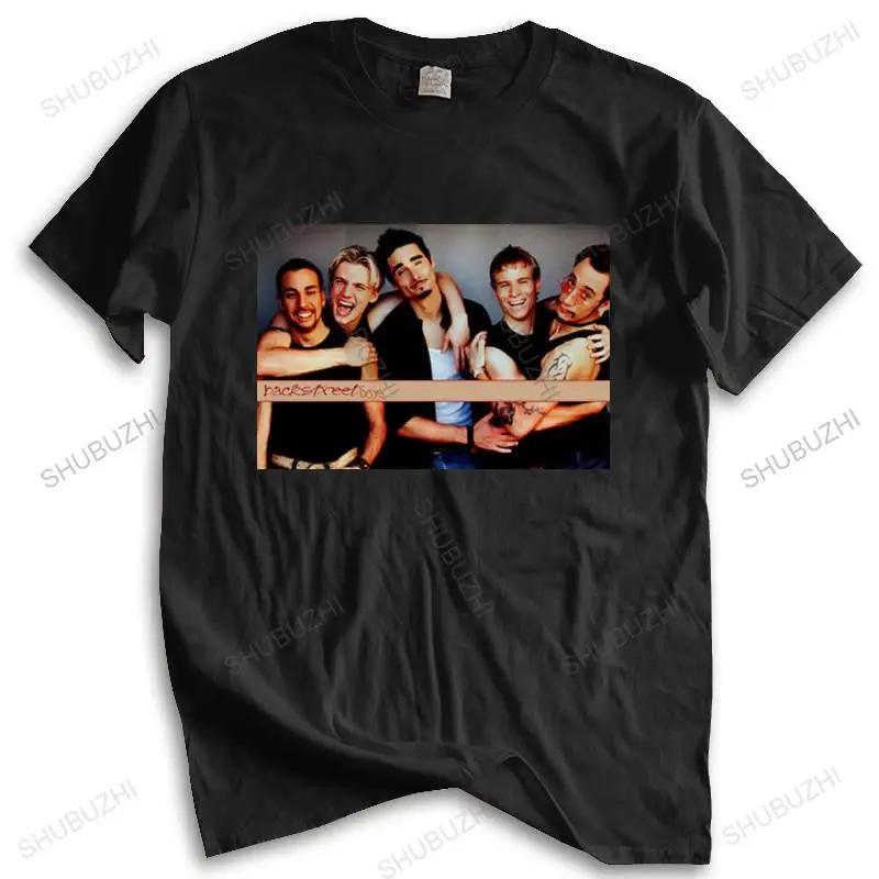 

Cotton Tshirt Men Crew Neck Tops BACKSTREET BOYS T SHIRT vinyl cd poster tee Unisex Teeshirt Euro Size