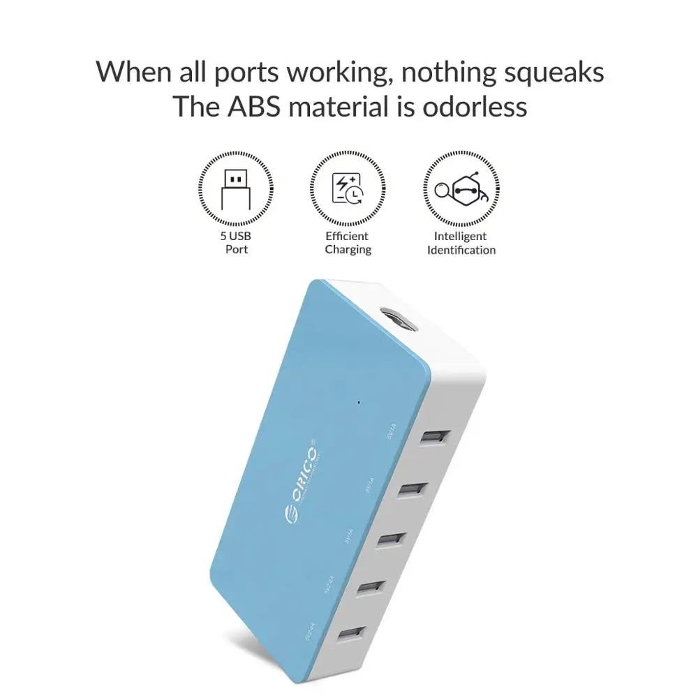 Настольное зарядное устройство ORICO с USB-портами для iPhone Samsung Xiaomi Huawei