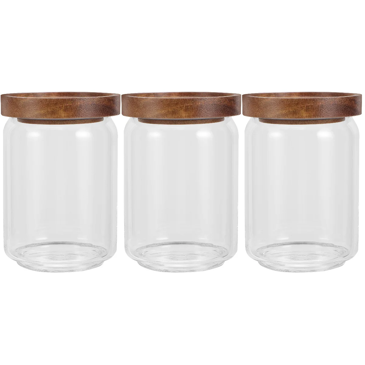 

3pcs Lid Glass Sealed Grains Fresh-keeping Storage Jar