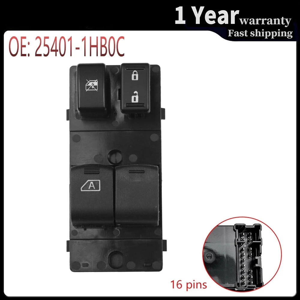 

Front Left Electric Power Window Switch Glass Lifter Button for Nissan Micra 2010-2016 Car Accessories 25401-1HB0C 25401-3BB0C