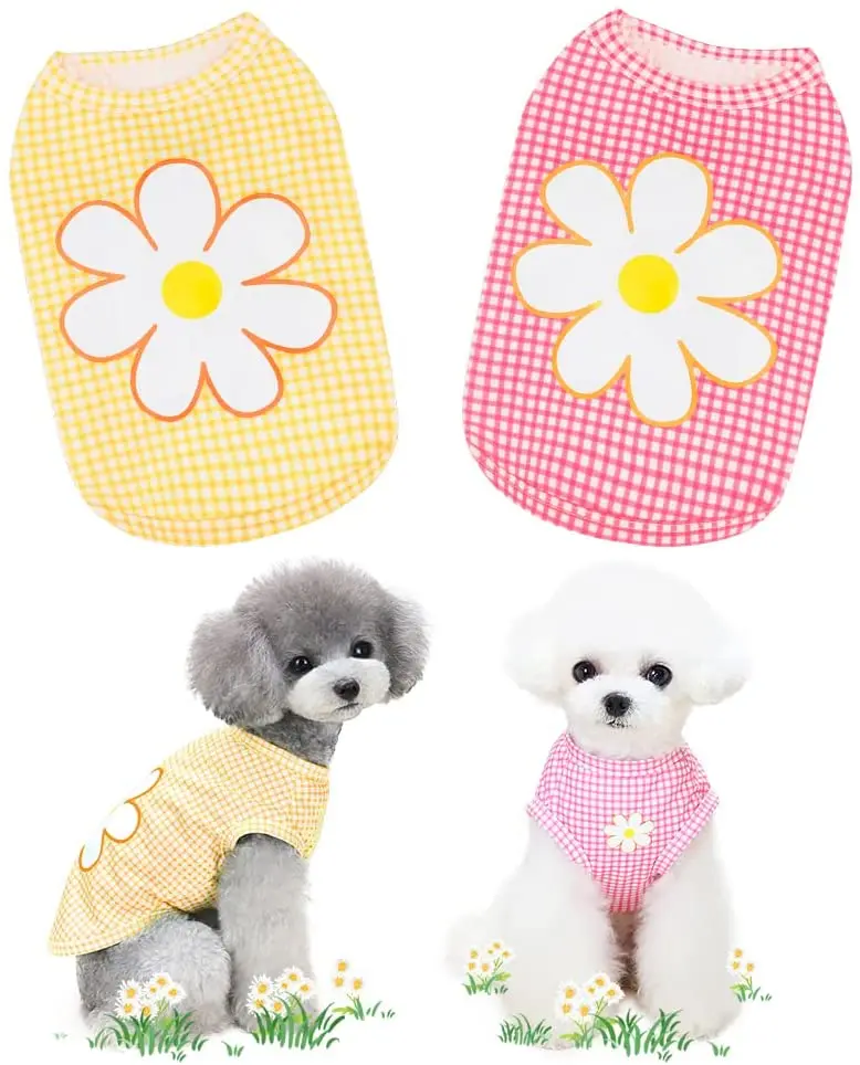 

Клетчатая рубашка для маленьких собак, одежда для девочек и собак, одежда для щенков, летняя одежда для собак, наряды для собак, одежда для ще...