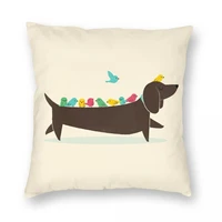 1pc high quality 4545cm polyester pillow case bird dog throw pillow decoration for home