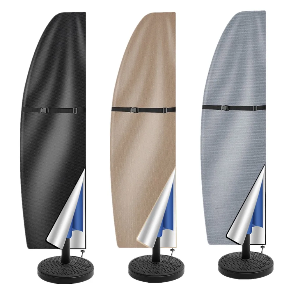 

Parasol Cover with Zipper Waterproof Anti-UV Heavy Duty 600D Oxford Cantilever Parasol Cover with Rod Large Patio Umbrella Cover