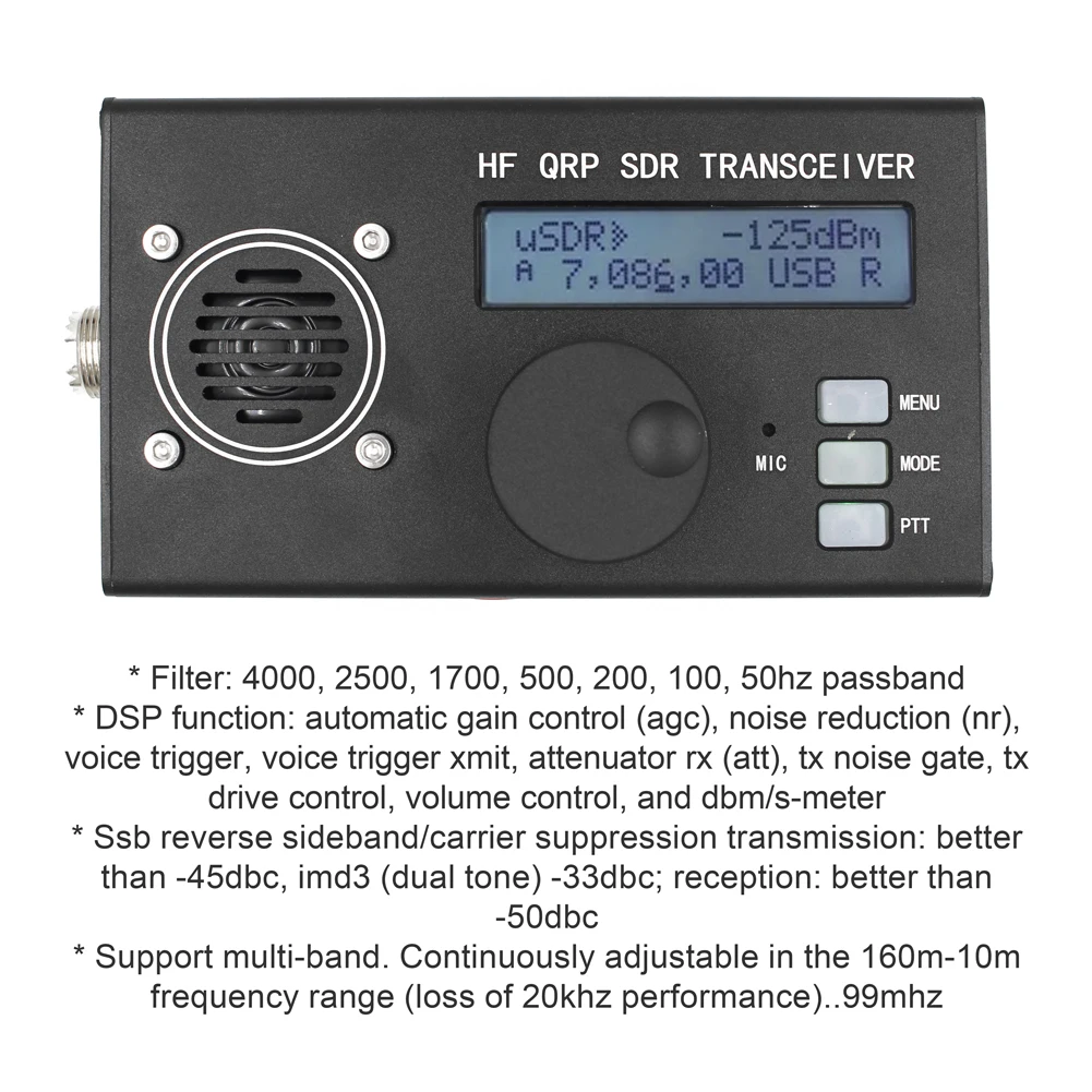 Приемопередатчики USDX HF QRP SSB/SW 8-полосные 5 Вт DSP приемопередатчики Встроенный