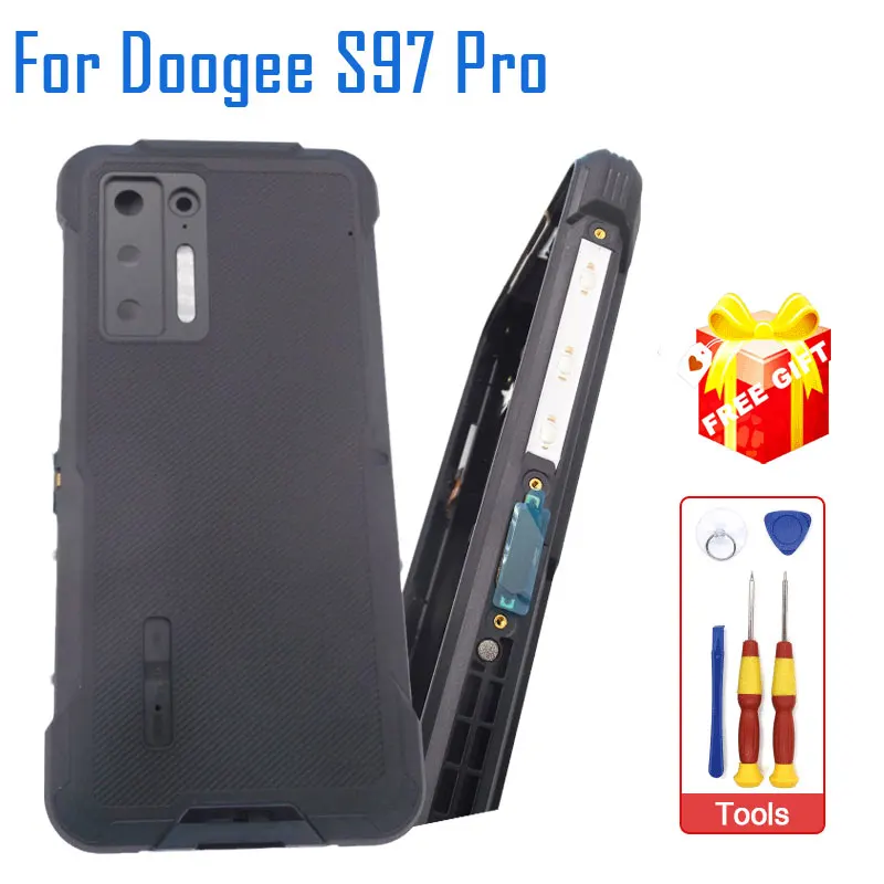 

New For DOOGEE S97 Pro Phone Back Cover Frame Housings Case Middle Protective Cover Accessories Parts+Fingerprint+Receiver+Mic