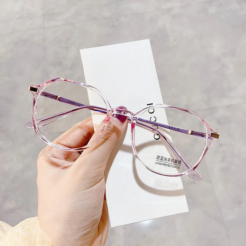 

Transparent Computer Glasses Frame Women Men Anti Blue Light Round Eyewear Blocking Glasses Optical Spectacle Eyeglass