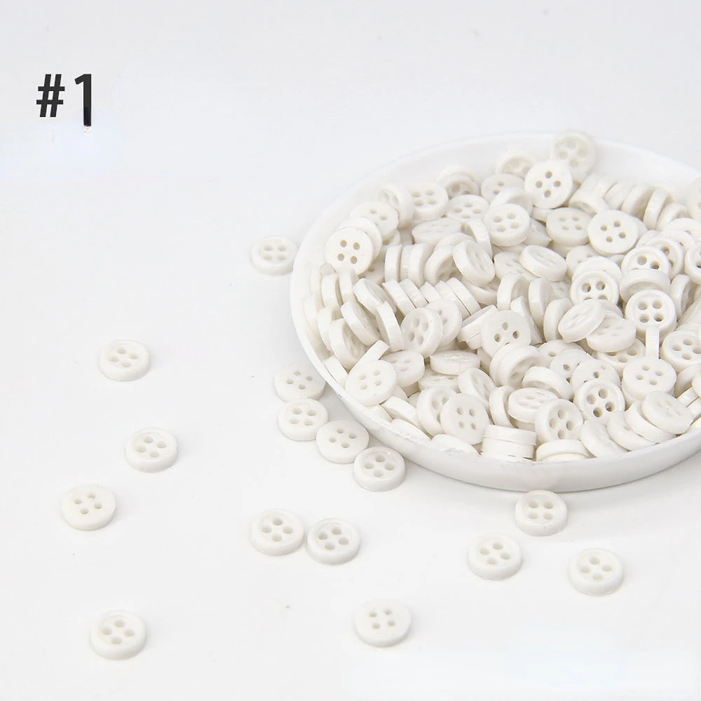 Резиновые пуговицы диаметр 6 мм 50/100 шт