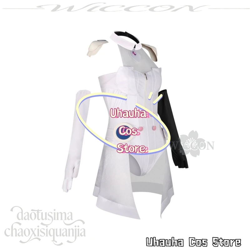 Фото CR8.3* Костюм для косплея Минецу Ритсу из аниме-игры BanG Dream, сценический костюм айдола, белый комбинезон, боди, парики, Хэллоуин №4