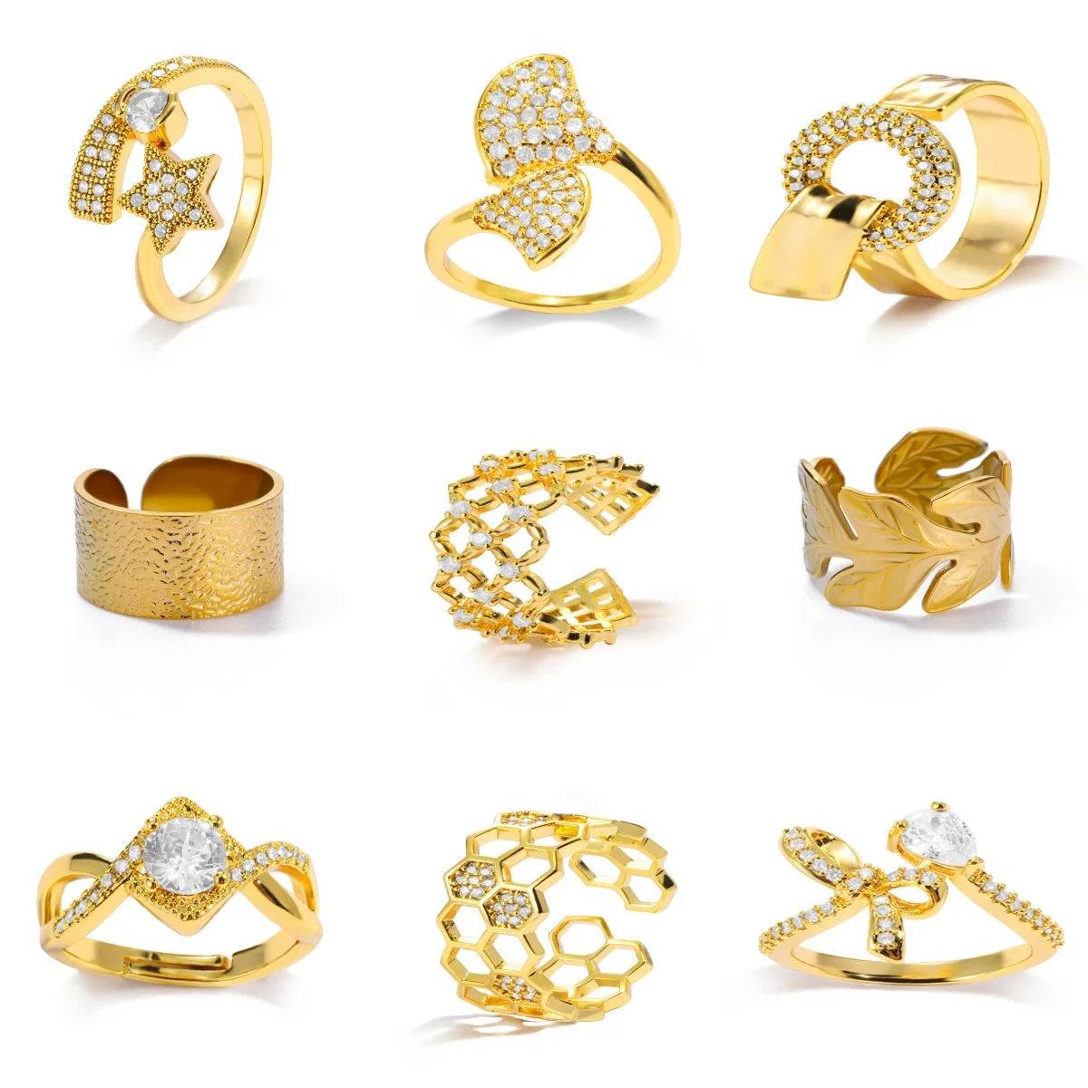 Кольцо из нержавеющей стали для женщин и мужчин регулируемое широкое ювелирное