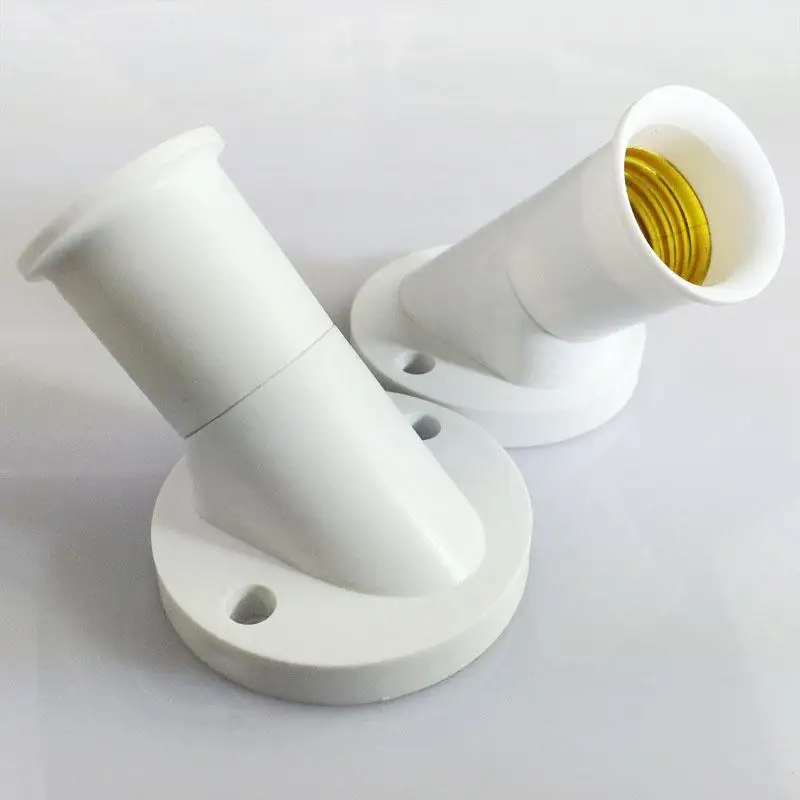 

E27 Oblique Screw Lamp Base Socket Splitter Light Bulb Base Wall Lamp Holders LED Bulb Adapter Light Extented Converter