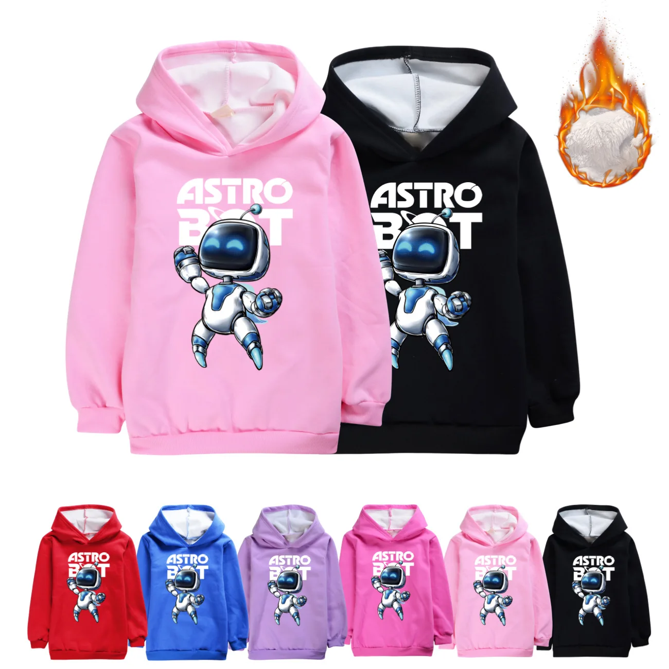 Толстовка с капюшоном Game Astro Bot Astrobot Comida детские зимние пальто утепленный