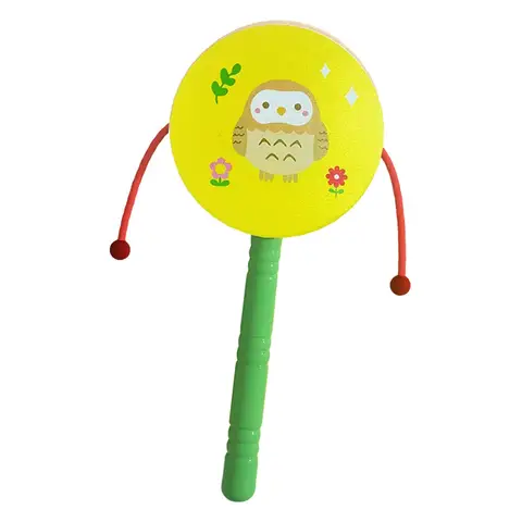 Infant Baby Shaker Toy Chinese Traditional Percussion Instrument China Tranditonal Toys Rattle Drum Toy for Kids Toddlers