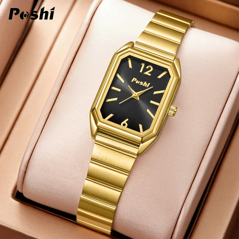 

POSHI Elegant Womens Wristwatch Luxury Quartz Watch Fashion Casual Simple Dial Business Ladies Bracelet Waterproof Free Shipping